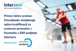 Primer dobre prakse: Zmanjšanje okoljskega vpliva kvalifikacij za svetovno prvenstvo v floorballu z ESD